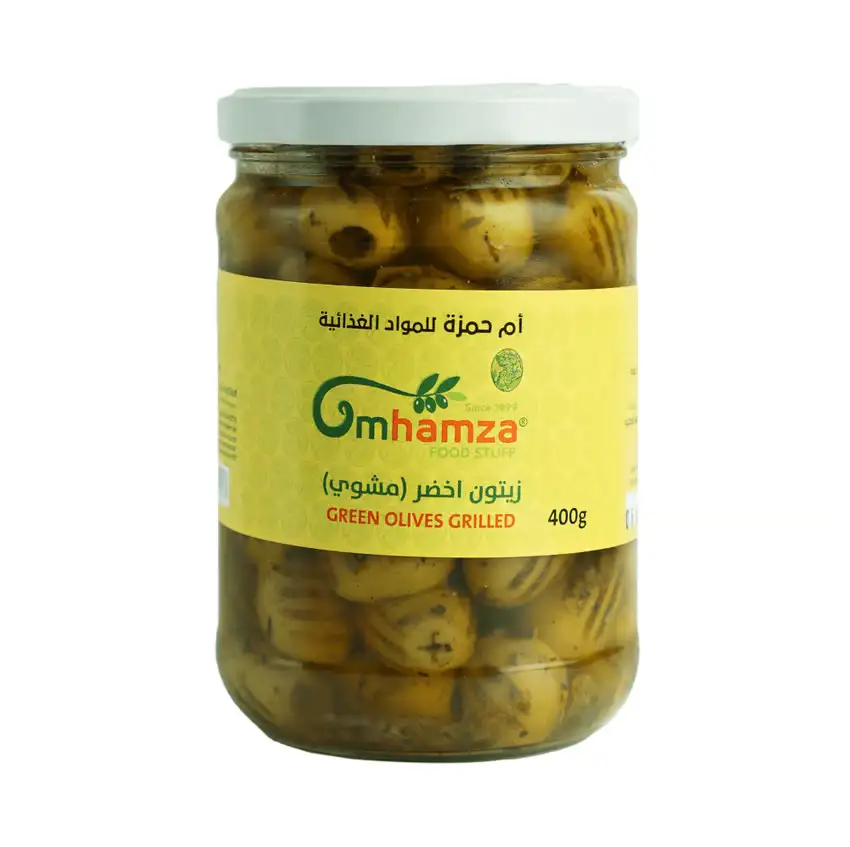 Grilled Green Olives in Oil — Um Hamza — 400g