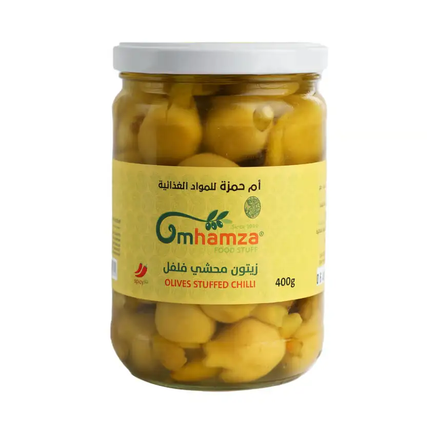 Pepper Stuffed Olives — Um Hamza — 400g